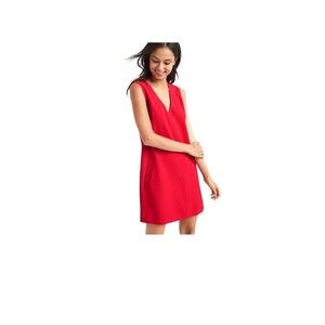 GAP Red Shift Dress Size S Sleeveless V-Neck A-Line Mini w/ Pockets